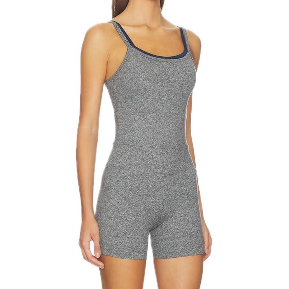 Revolve Strut This x Happily Grey Two Tone Layered Indie Jumper Athletic Romper